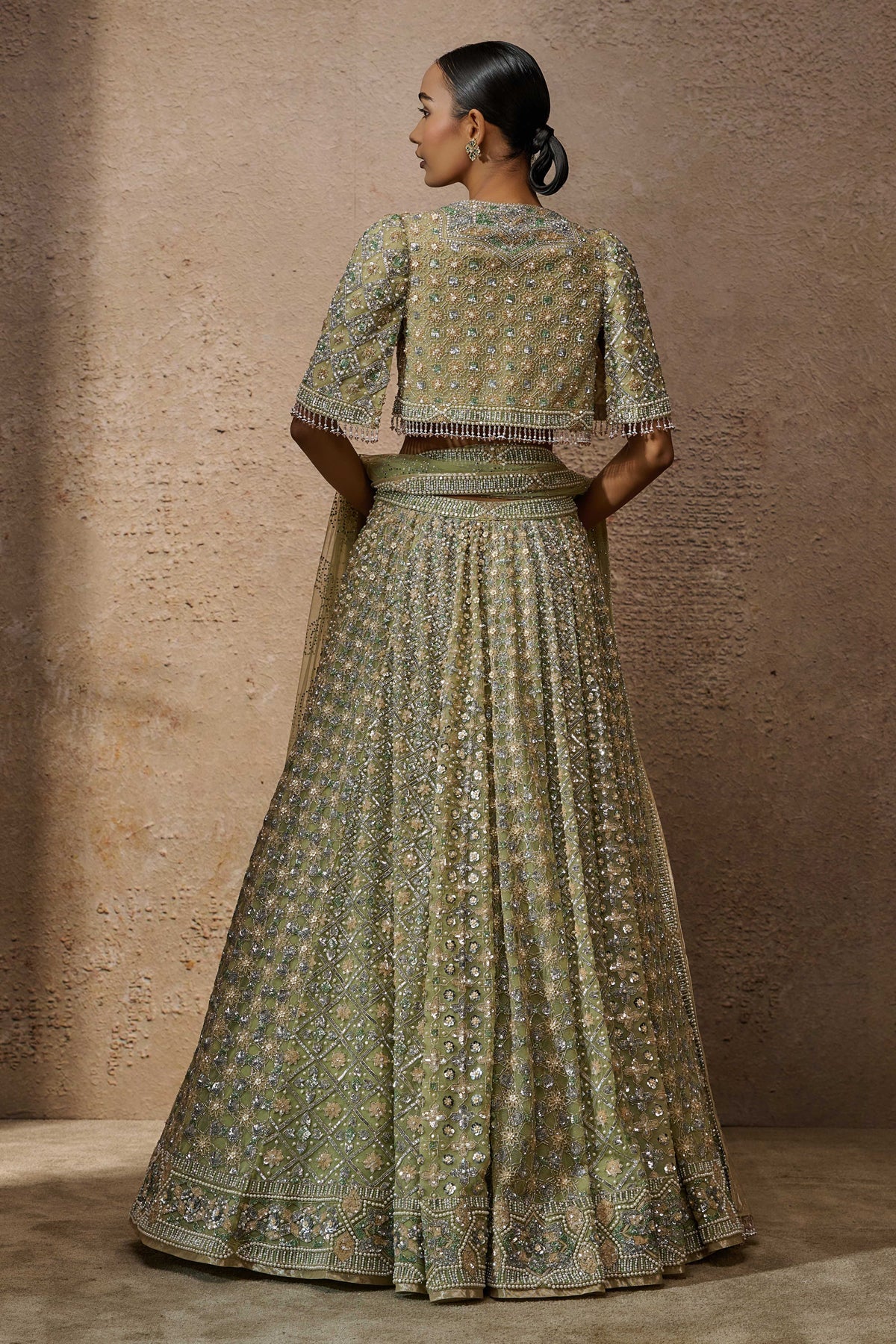 Mughal Jaal Classic Embroidered Lehenga - Image 4