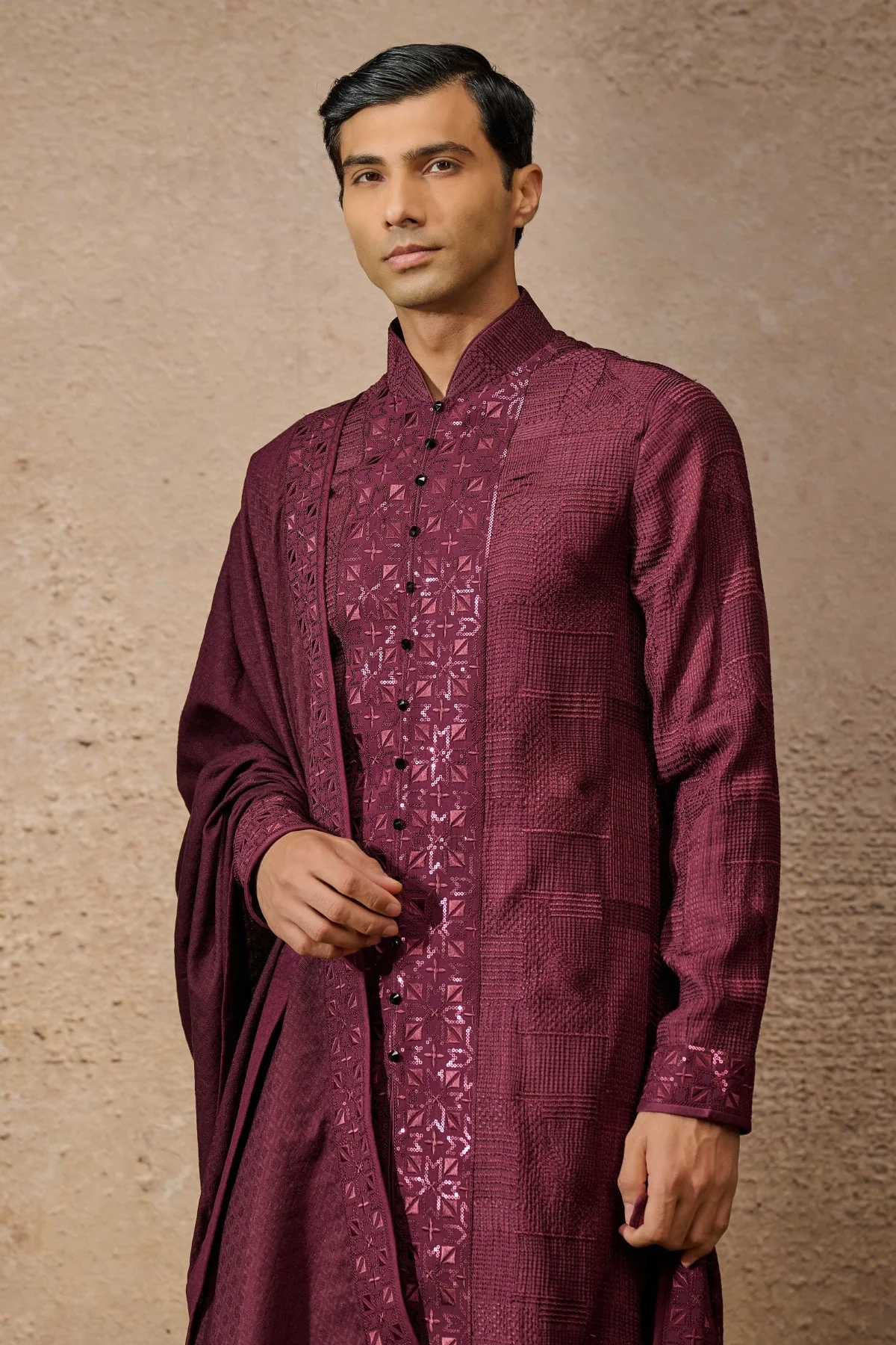 Textured Kurta Set - Image 3